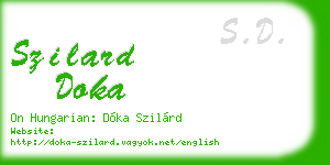 szilard doka business card