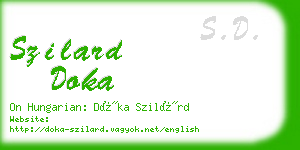 szilard doka business card